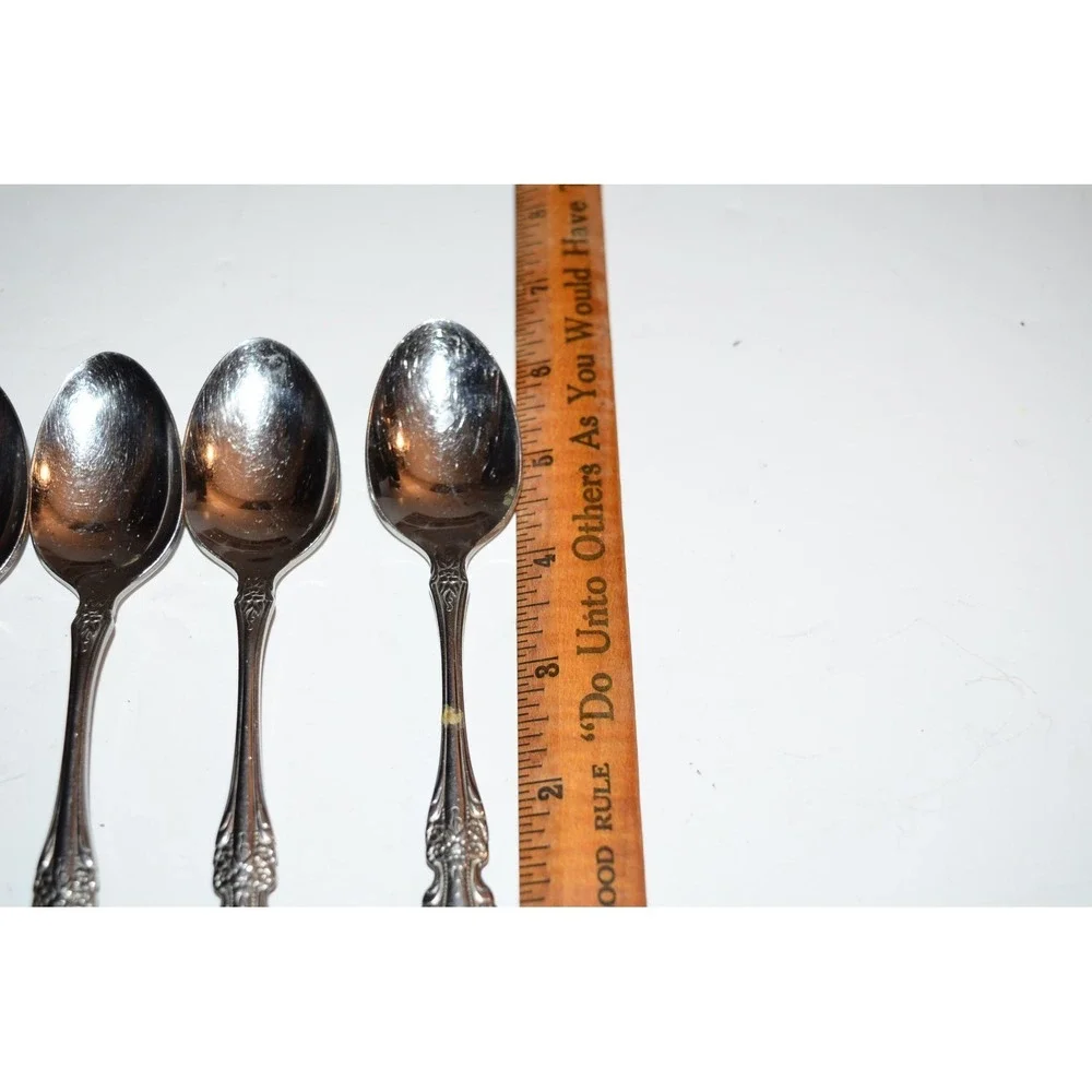 Teaspoons‎ Raphael Oneida Distinction Deluxe HH Stainless Lot of 4
